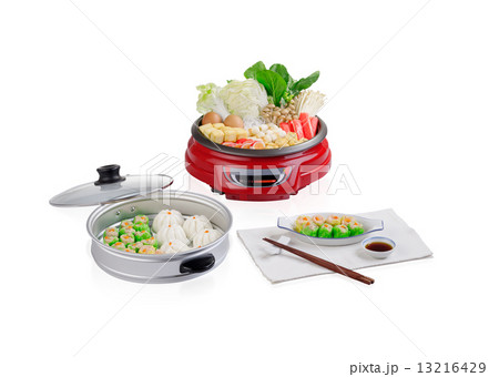 Sukiyaki electric pot with steamed tray Sukiyaki electric pot with steamed tray 13216429