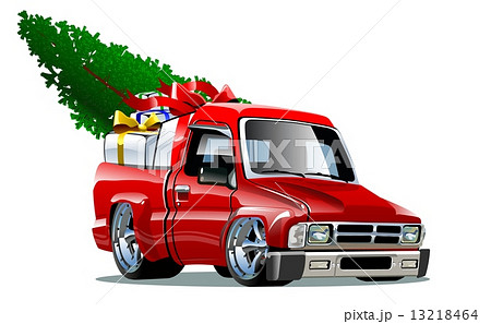 Cartoon Christmas Pickup Cartoon Christmas Pickup 13218464