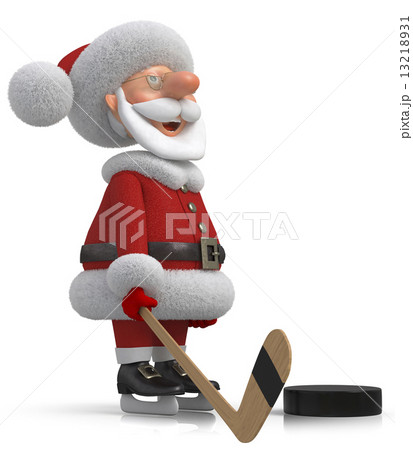 Santa Claus Hockey Playerのイラスト素材
