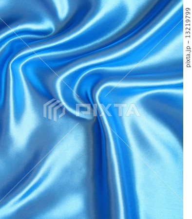 Smooth elegant blue silk as background 13219799