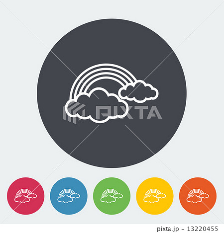 Rainbow single icon. 13220455