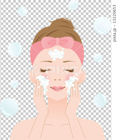 Washing face - Stock Illustration [13220653] - PIXTA