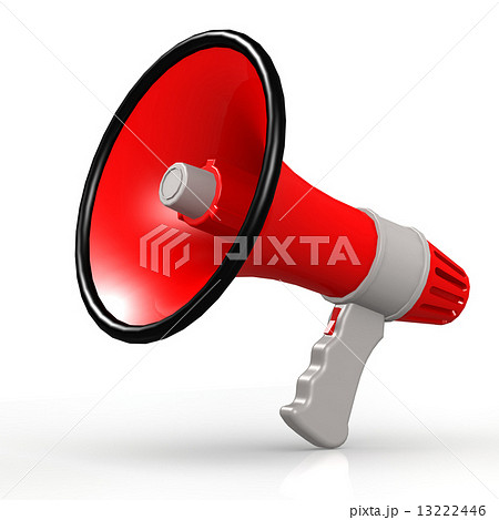 Isolated red megaphone 13222446