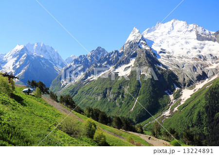 Caucasus mountains Dombai 13224891