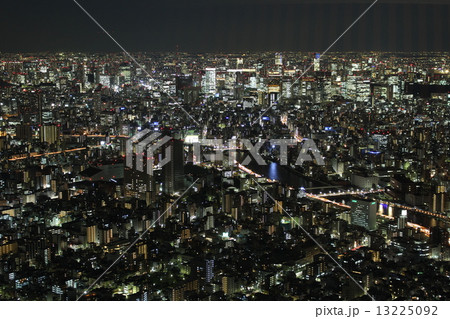 東京スカイツリーからの夜景の写真素材