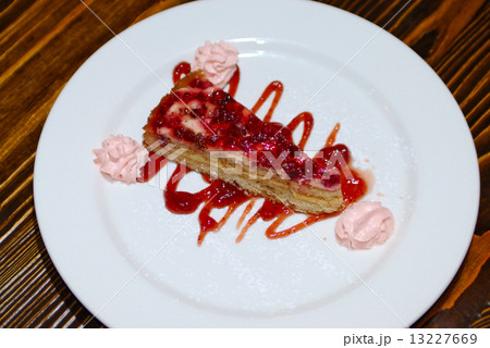 sweet berry pie on white plate sweet berry pie on white plate 13227669