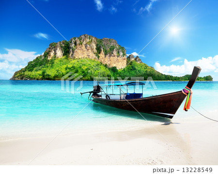 long boat and poda island in Thailand long boat and poda island in Thailand 13228549