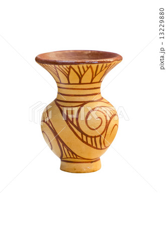 Clay Vase Isolated on White. 13229880