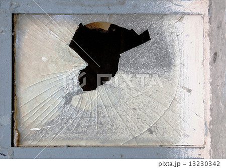 Window with broken glass Window with broken glass 13230342