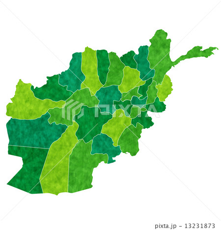 アフガニスタン 地図 国のイラスト素材