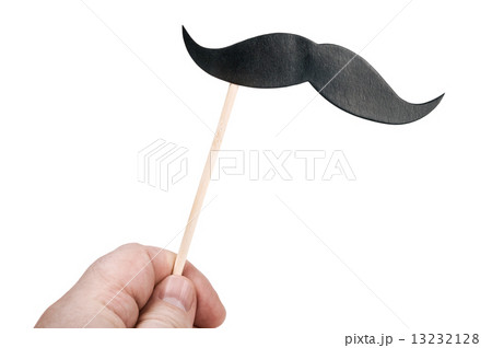 mustache of paper in his hand 13232128