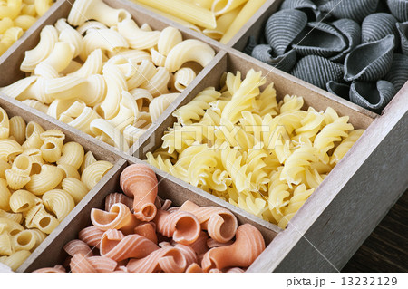 Italian pasta assortment of different 13232129
