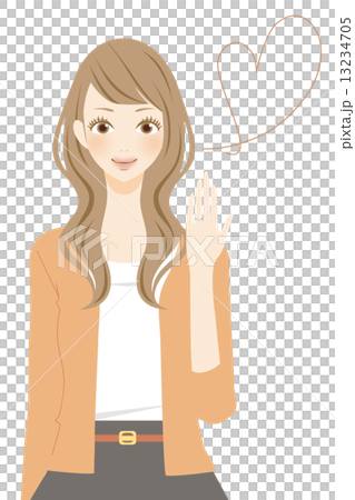 指輪を見せる女性 ハート 指輪を見せる女性 ハート 13234705