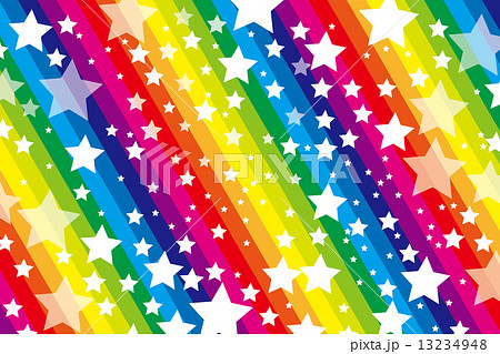 背景素材壁紙 銀河 星空 縞 縞々 ストライプ 星 星屑 スター 天の川 七色 虹色 虹 レイ のイラスト素材