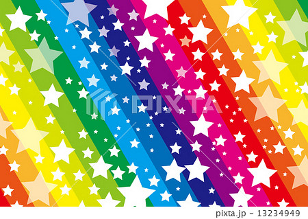 背景素材壁紙 銀河 星空 縞 縞々 ストライプ 星 星屑 スター 天の川 七色 虹色 虹 レイ のイラスト素材