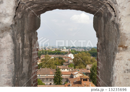 Lucca cityscape from Guinigi Tower, Tuscany, Italy Lucca cityscape from Guinigi Tower, Tuscany, Italy 13235696