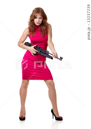 Sexy Action Girl with gun Sexy Action Girl with gun 13237239