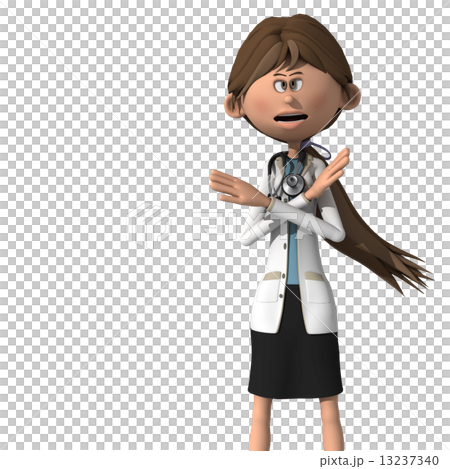 ダメ出しする女医 ３dcg イラスト素材のイラスト素材