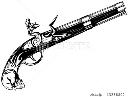 old flintlock pistol 13238802