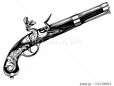 old flintlock pistol 13238803
