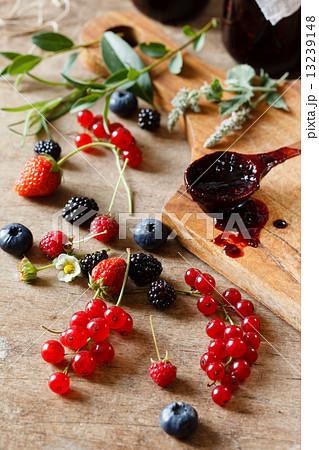 Berries jam on the table Berries jam on the table 13239148
