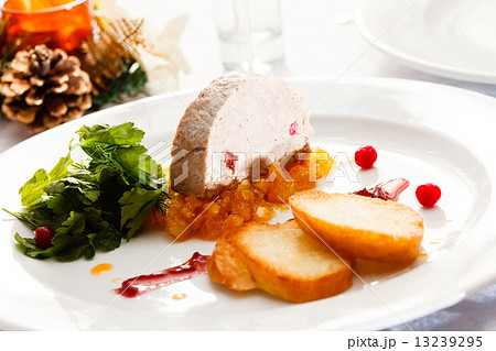 Foie gras pate on Christmas table 13239295