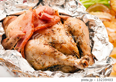 Roasted Chicken in the foil Roasted Chicken in the foil 13239403