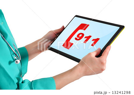 911 symbol on tablet 13241298