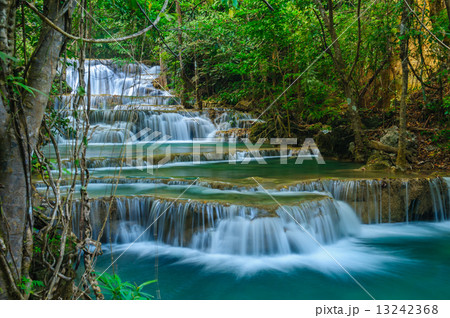 Deep forest Waterfall, Kanchanaburi, Thailand Deep forest Waterfall, Kanchanaburi, Thailand 13242368