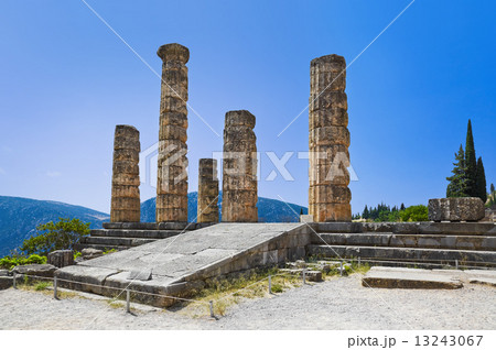Ruins of Apollo temple in Delphi, Greece 13243067