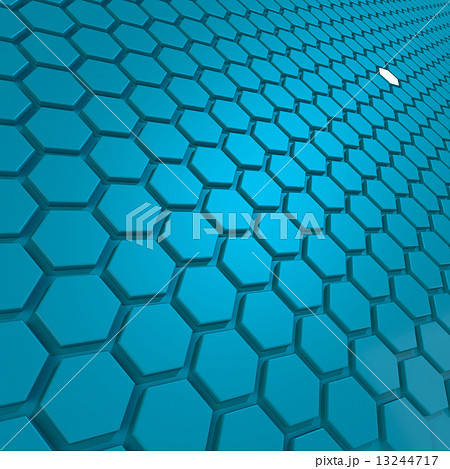 Blue hexagon background 13244717