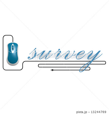 Survey word with computer mouse Survey word with computer mouse 13244769