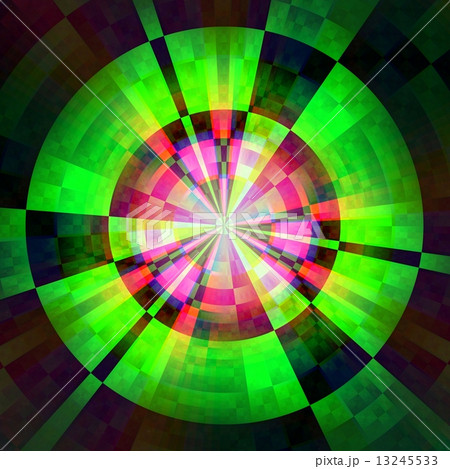 Abstract circle ornament shape background in green color. 13245533