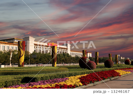 Tiananmen Square -- is a large city square in the center of Beijing, China 13246167
