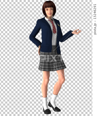 Girls High School Girls' Guide Real 3D CG Illustration Material Girls High School Girls' Guide Real 3D CG Illustration Material 13246291