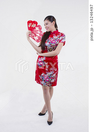 Girl holding Hongpao Girl holding Hongpao 13246497