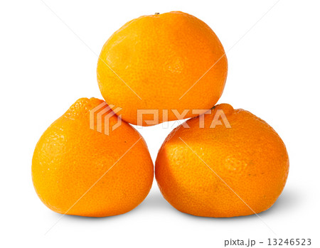 Pyramid Of Three Ripe Tangerines Pyramid Of Three Ripe Tangerines 13246523