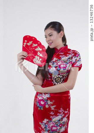 Girl holding Hongpao Girl holding Hongpao 13246736