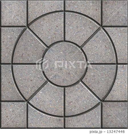 Gray Pavement Slabs in the Form of Circle. 13247446