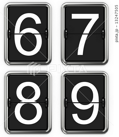 Digits 6, 7, 8, 9 on Mechanical Scoreboard. 13247505