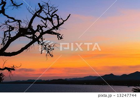 Sunset over the sea on mountain Sunset over the sea on mountain 13247744