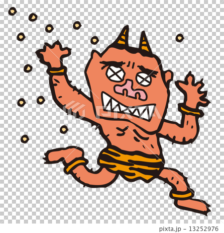 February Setsubun _ Red crime escaping 13252976
