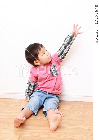 手を伸ばす3歳になりたての男の子 13255648