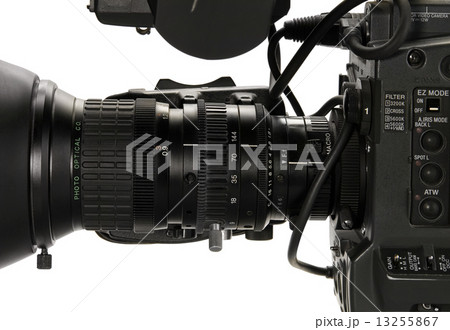 Professional digital video camera, isolated on white background 13255867