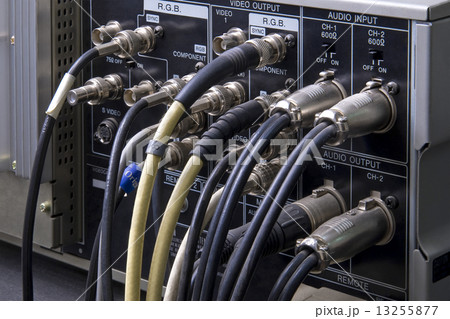 Professional tape recorder, back panel. Professional tape recorder, back panel. 13255877