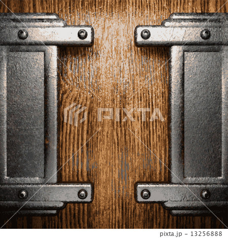 metal and wood background 13256888