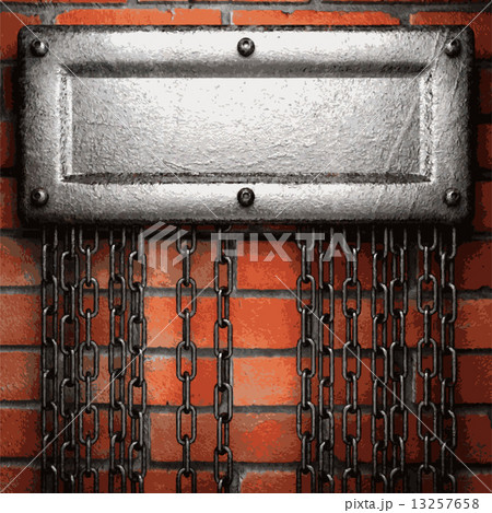metal and brick background 13257658