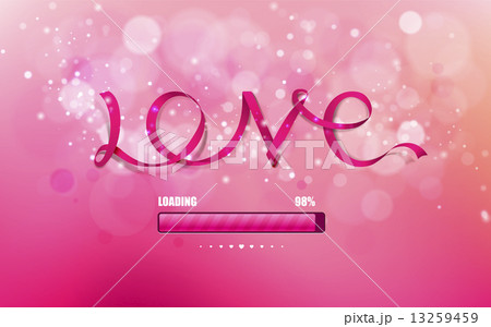 Vector inscription love ribbon on a pink background 13259459