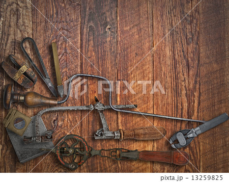 vintage jeweler tools over bench 13259825