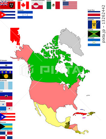 Map of North and Central America 13262442